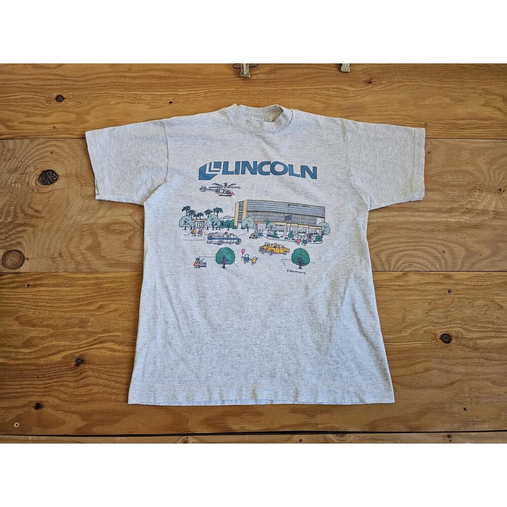 Lincoln Hospital Barb McClain Artist Gray T-Shirt Double Sided Sz M 1990s